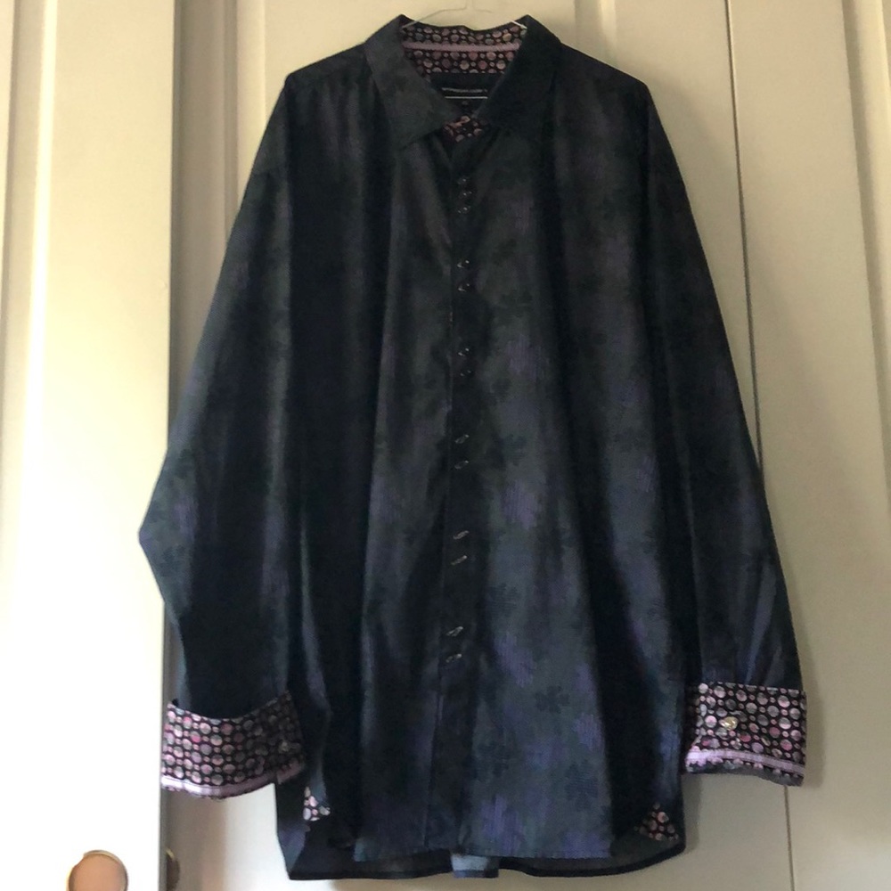 Internacional laundry men’s long sleeve dress shirt size 5XL .